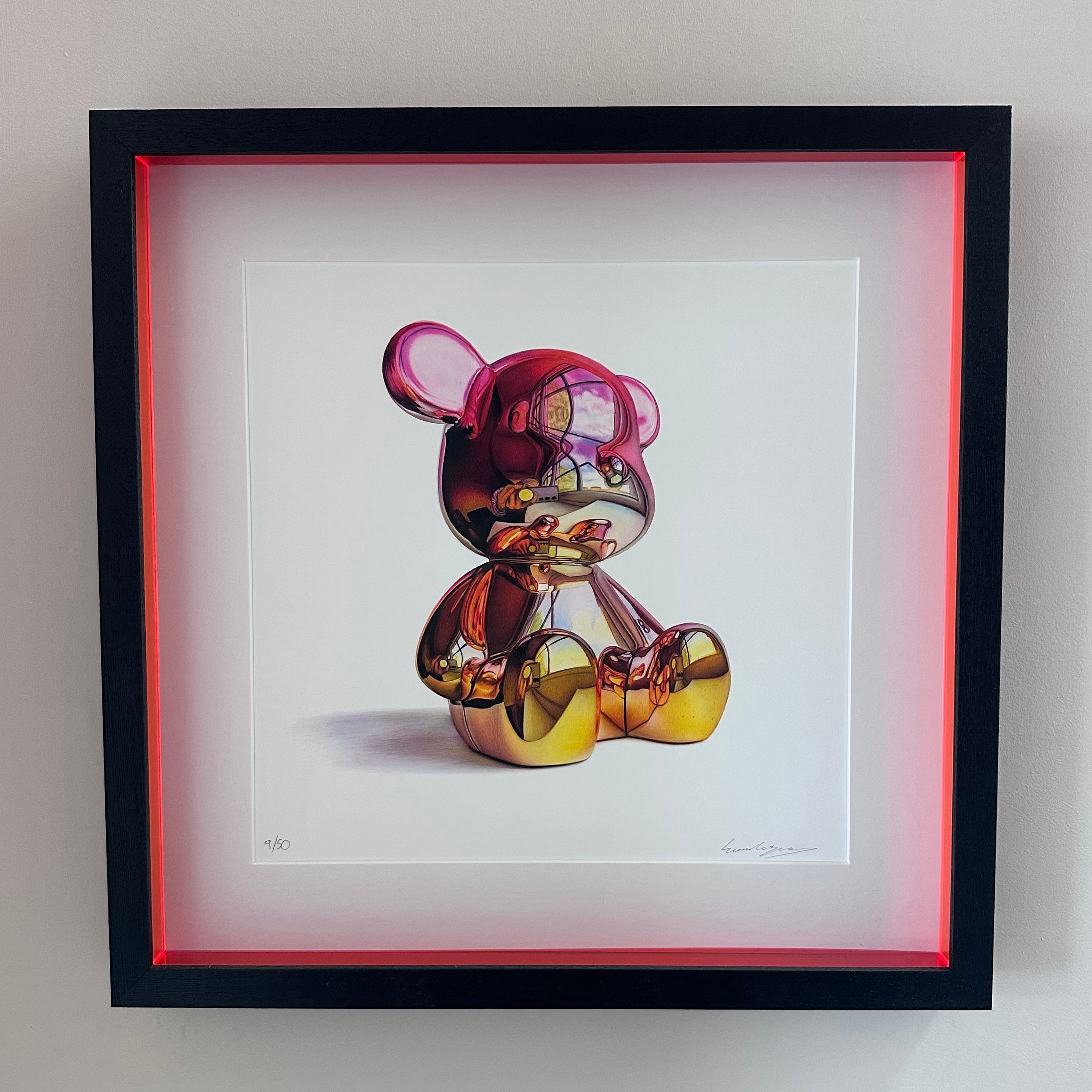 Hannah Lipsey print with flourescent fillets / spacers